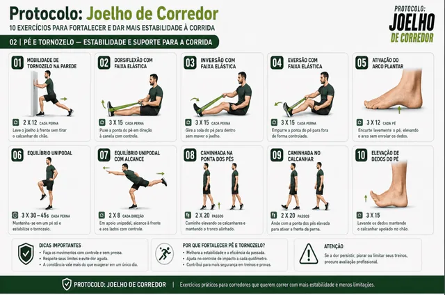 Página de pé e tornozelo do protocolo