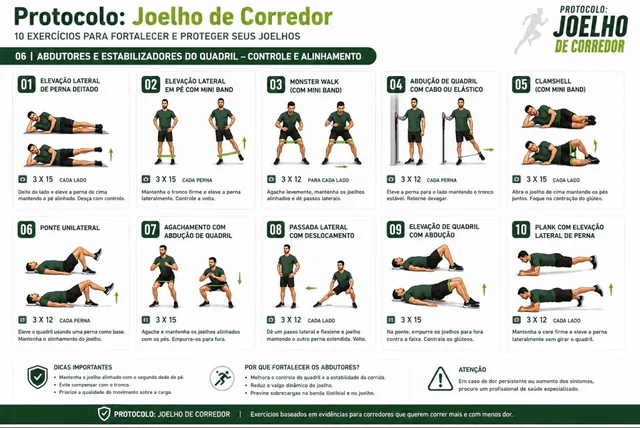 Página de quadril do protocolo
